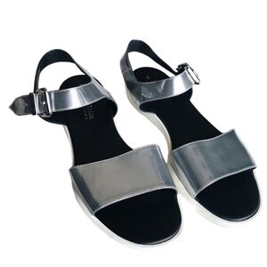 Aquatalia Silver Ravish Sandals